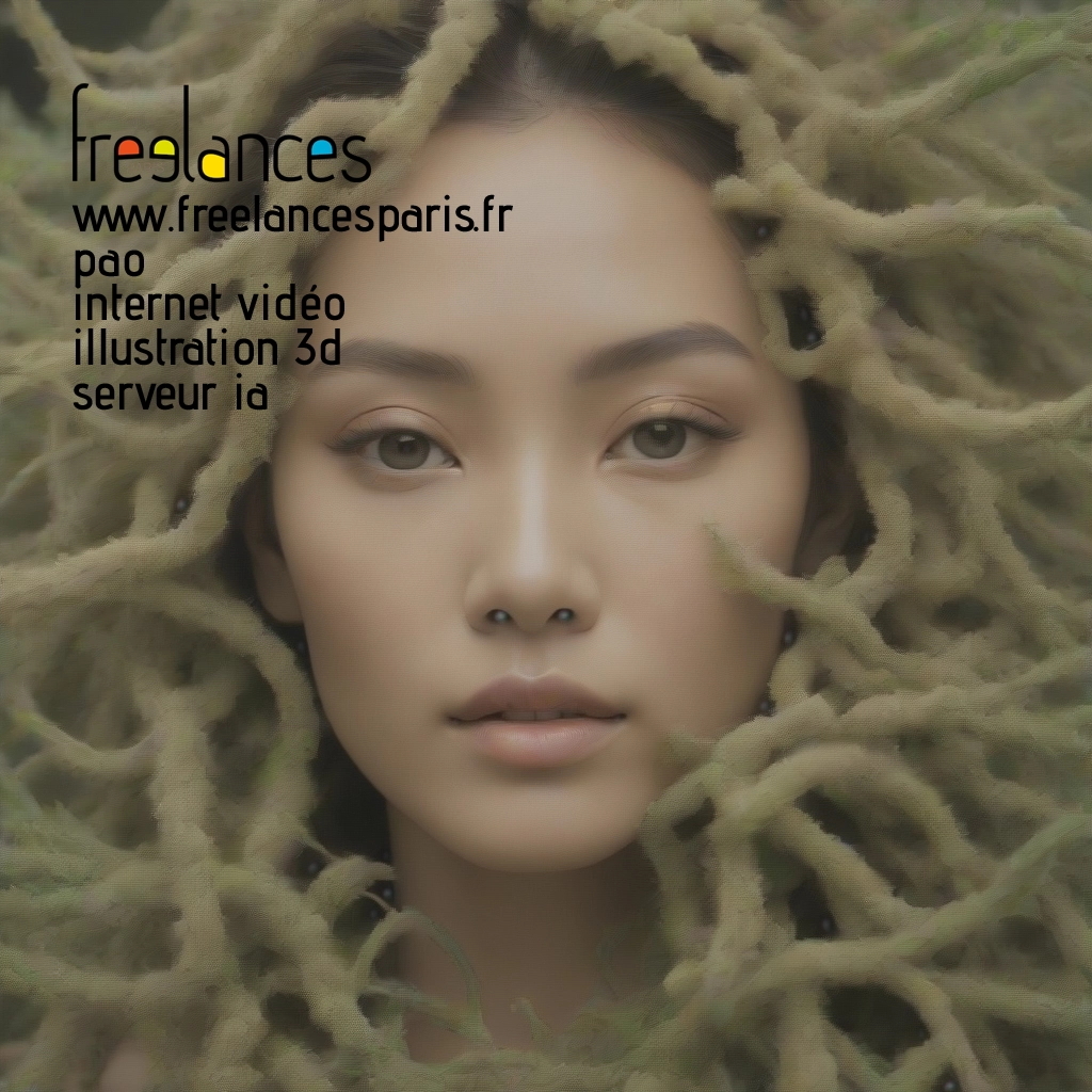 Pao mise en page internet vidéo illustration 3d serveur IA générative AI freelance paris studio de création magazines b1bg3fm0